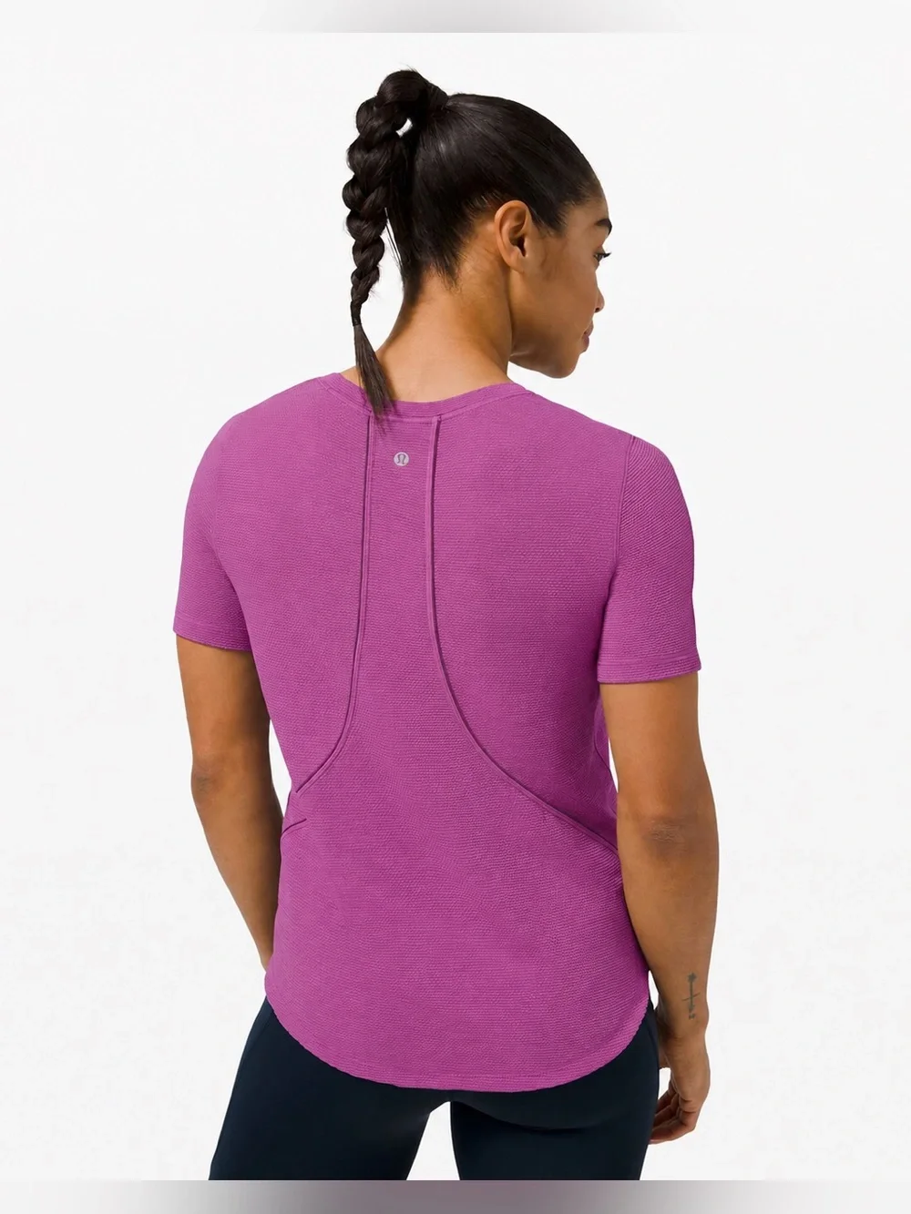 Lululemon Long Distance Short Sleeve Run Top Purple Size 6